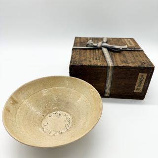 茶道具　時代物　法勝寺焼　お茶碗　合わせ箱　骨董品、美術品 N825 茶碗 『勝坂焼』『脇本玄庵造』 抹茶碗 共箱 茶道具